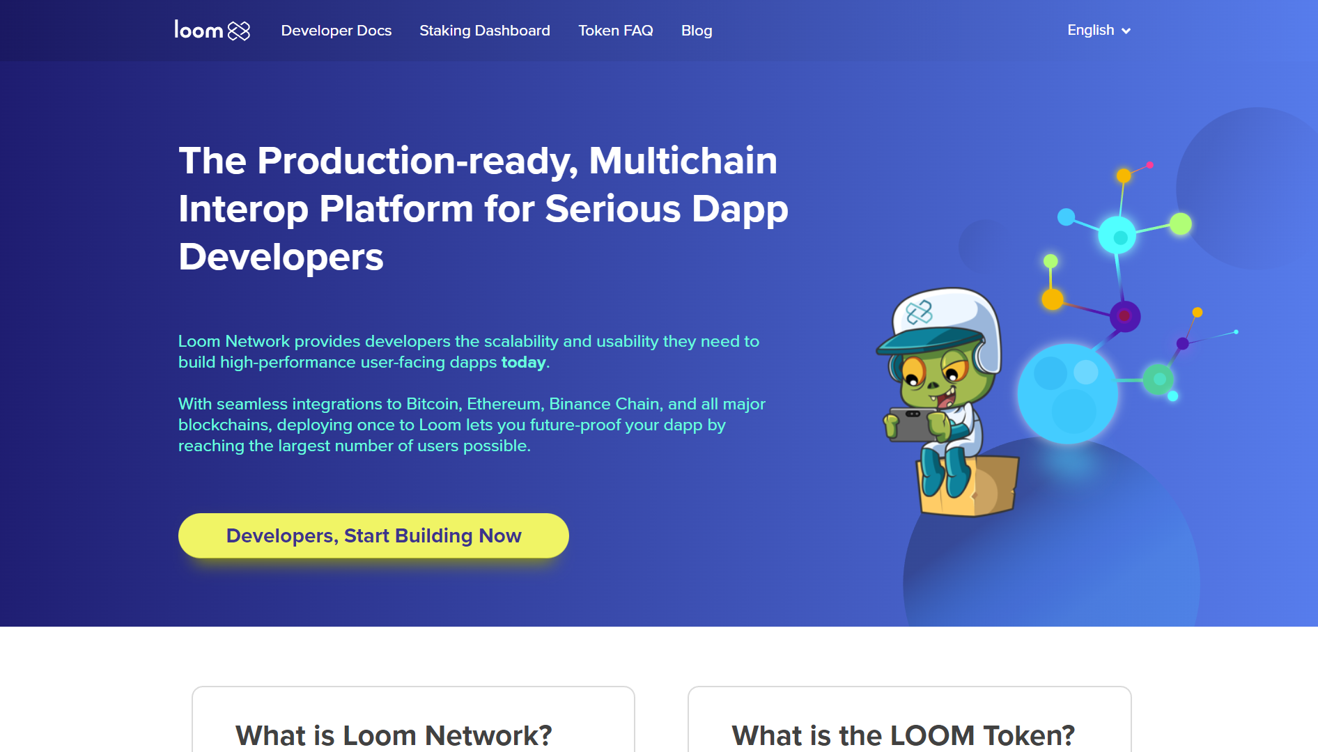 The Loom Network homepage